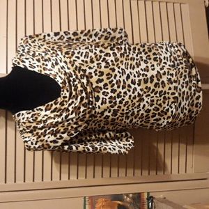 Isabella Rodriguez animal print blouse